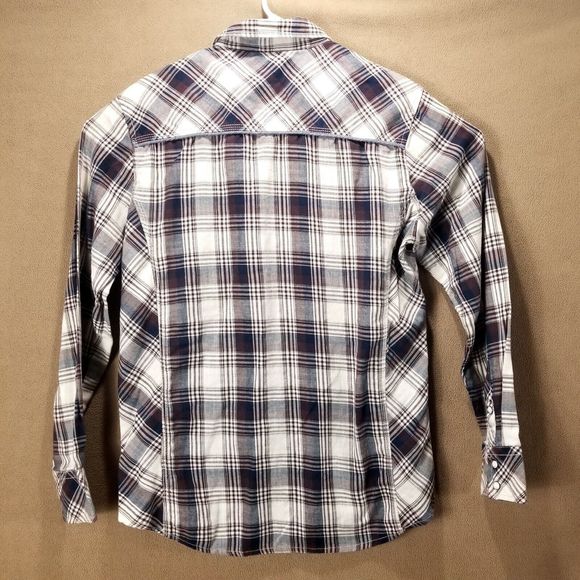 BKE Standard  FIT Men's Plaid long sleeve collared M - Picture 10 of 10